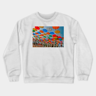 Colourful Umbrellas Torrox Spain Crewneck Sweatshirt